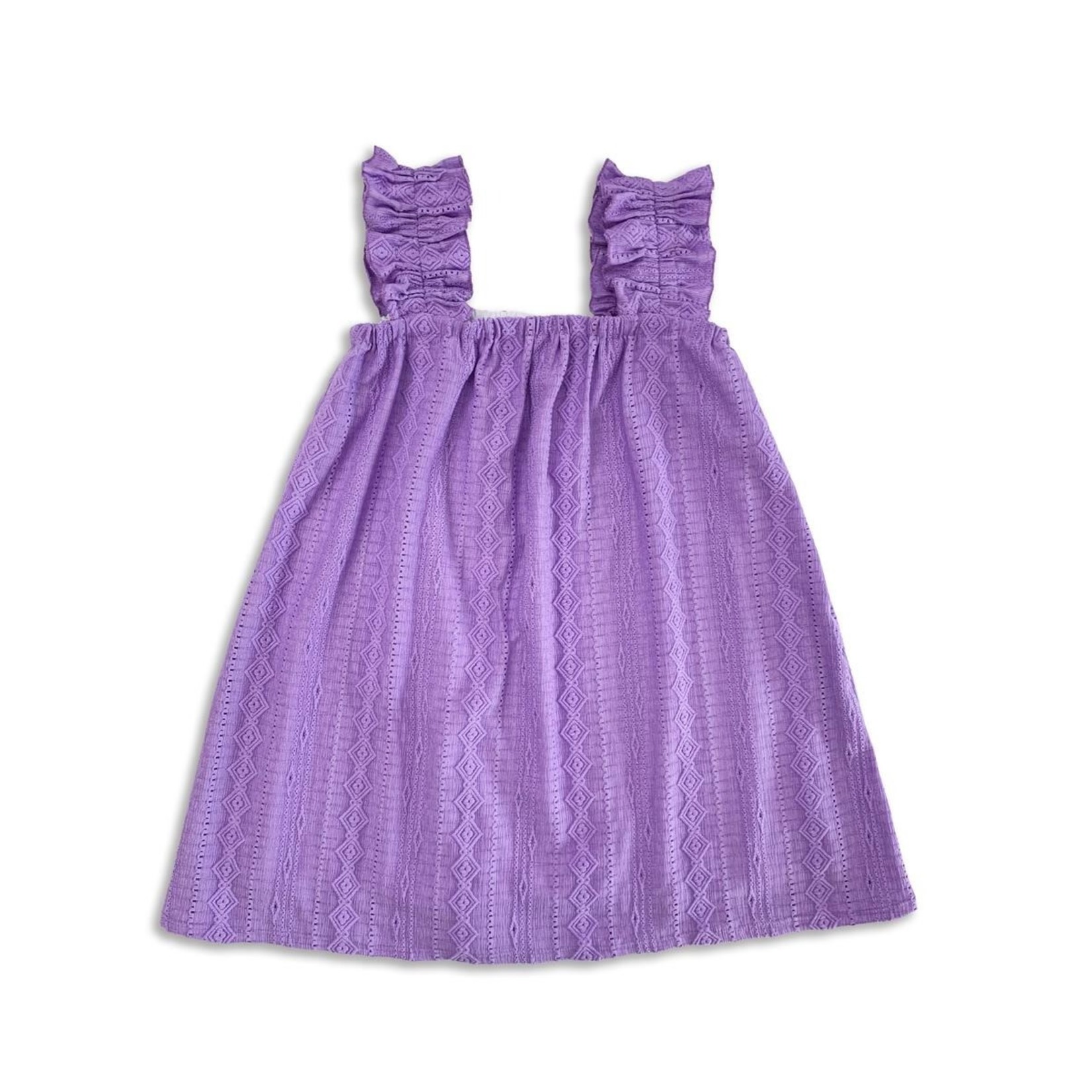 Little Mass/Tru Love Lilac Ruffle Strap Dress