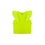 Mia New York Lime Flutter Sleeve Top
