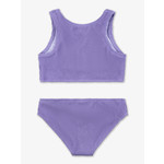 Limeapple Purple Crinkle Cropped Bikini