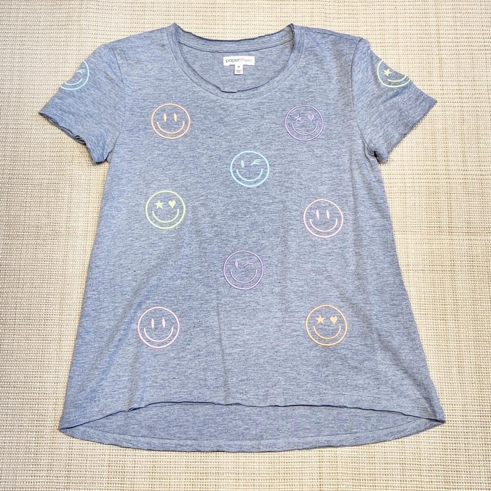 Paper Flower Smiley Face Top