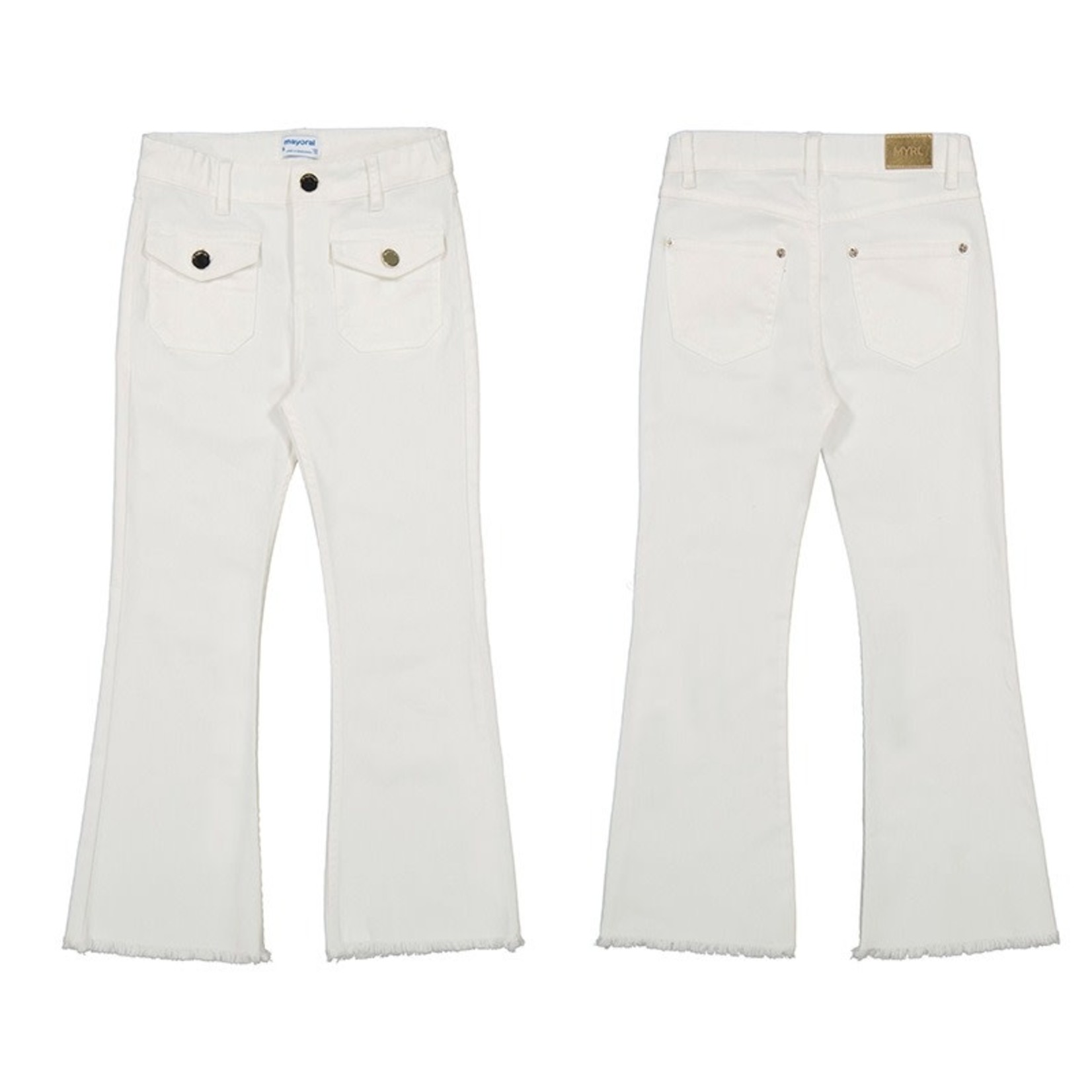 Mayoral White Cropped Pants