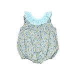 Baby Threads Blue Floral Romper