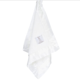 Little Giraffe Luxe Blanky-White