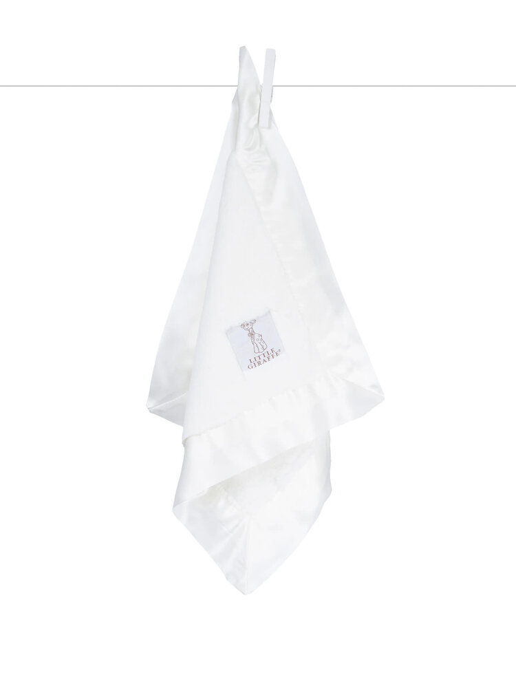 Little Giraffe Luxe Blanky-White