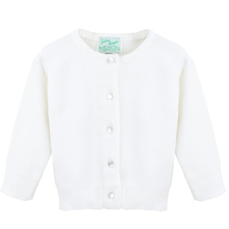 Julius Berger White Cardigan Sweater