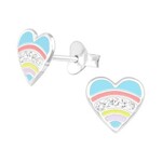 Lily Nily Heart W/ Crystal SS Earings