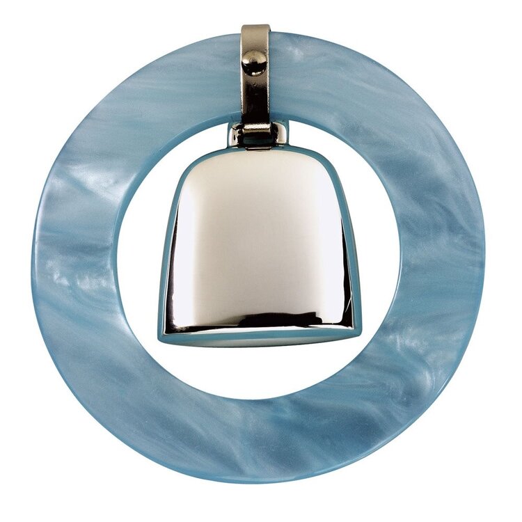 Blue Sterling Teething Ring