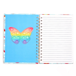 Two's Company Rainbow Butterfly Popper Notebook