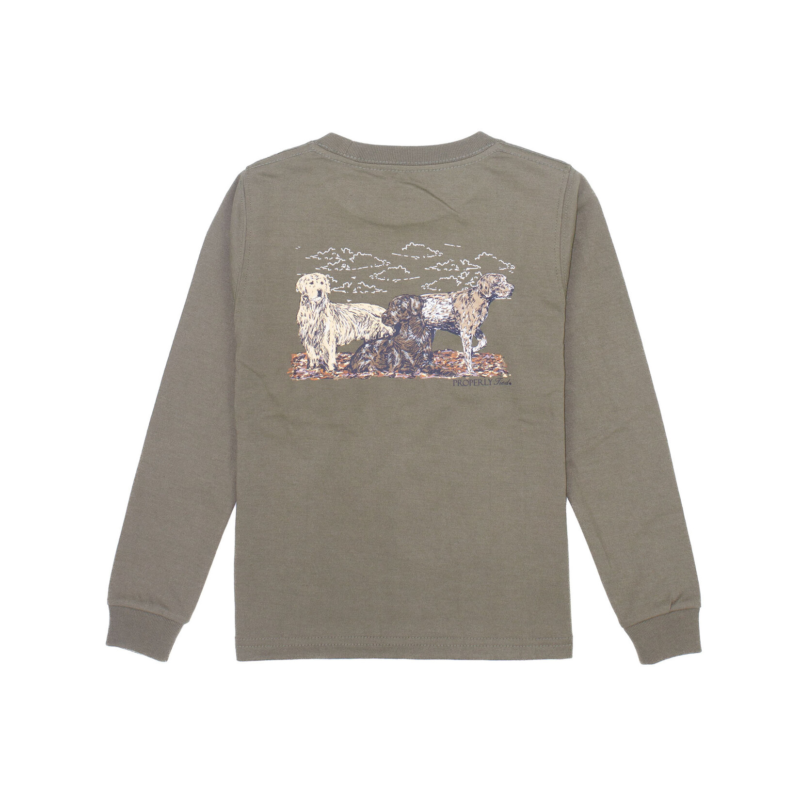 Properly Tied Tan Hunting Dogs LS