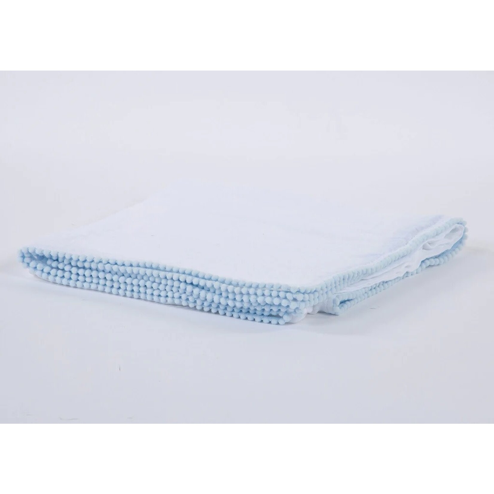 A Soft Idea Swaddle Blanket w/Pom Pom Edge