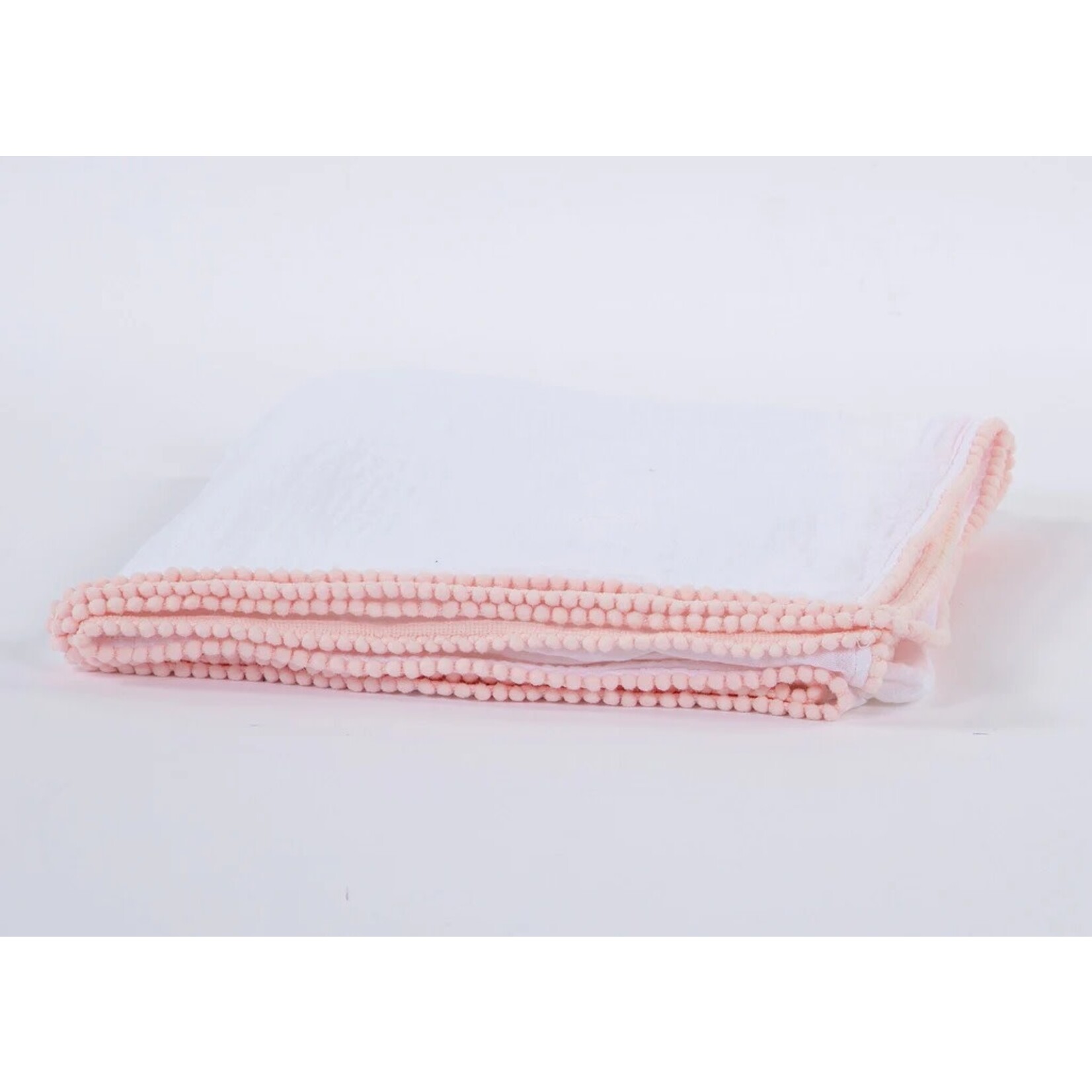 A Soft Idea Swaddle Blanket w/Pom Pom Edge