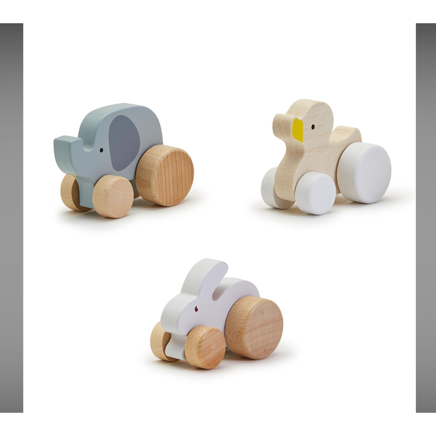 Two's Company Wooden Wobble Roll Toy-Elephant