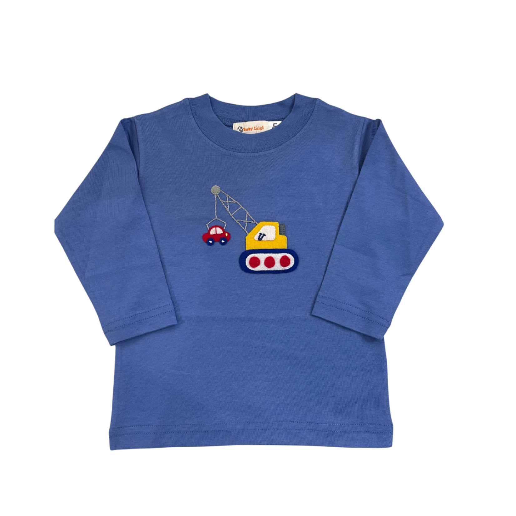 Luigi Kids Blue Crane with a Car Shirt