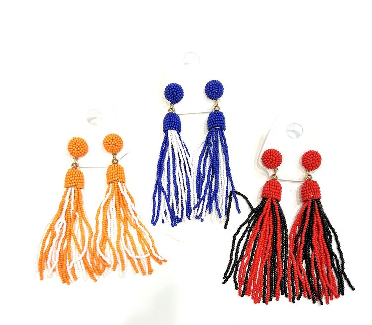 Beaded Tassell Earrings
