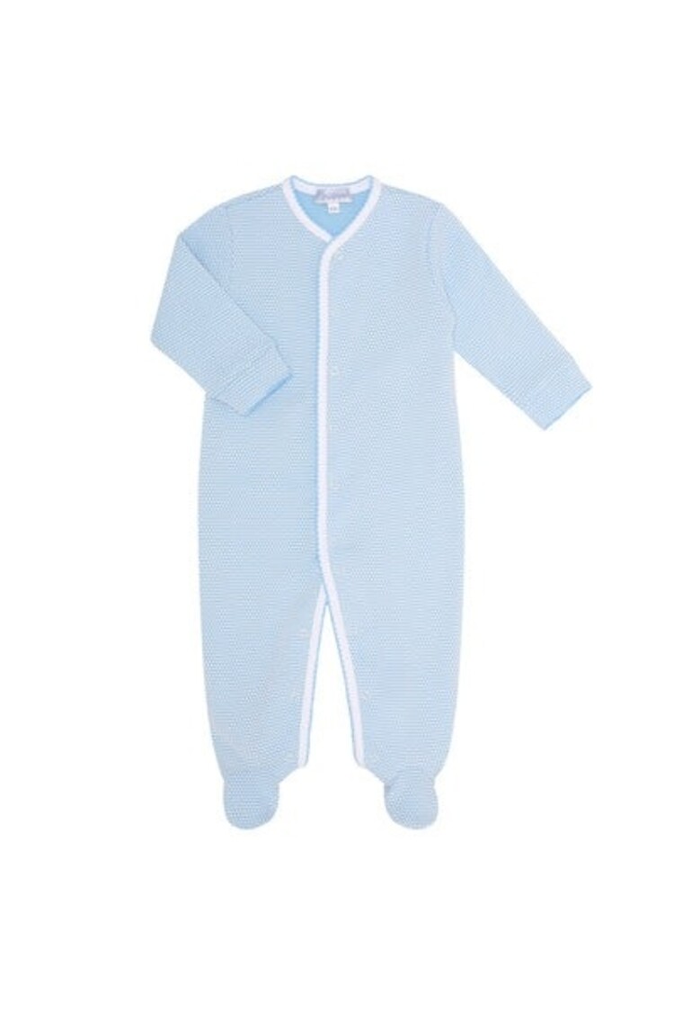 Nella Pima Blue Bubble Baby Footie