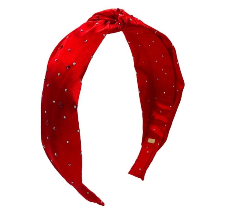 Bari Lynn Satin Silk Stone Headband