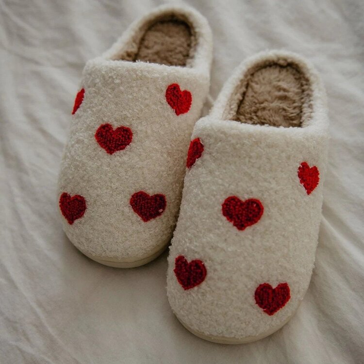 Katydid Heart Sherpa Slippers