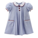 Zuccini Blue Thin Stripe Pollyanna Dress