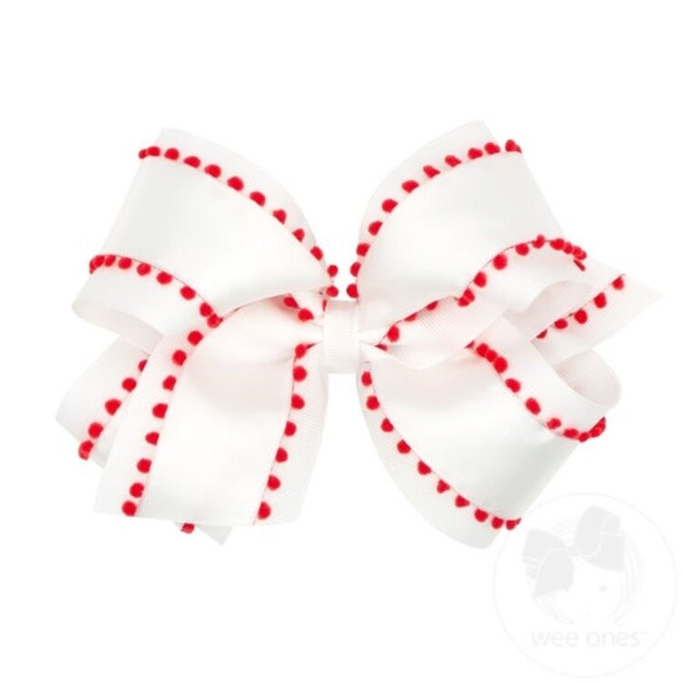 Wee Ones Pom Pom Overlay Bow