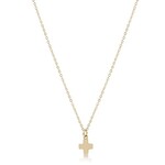 ENewton Cross Charm Gold Necklace 16"