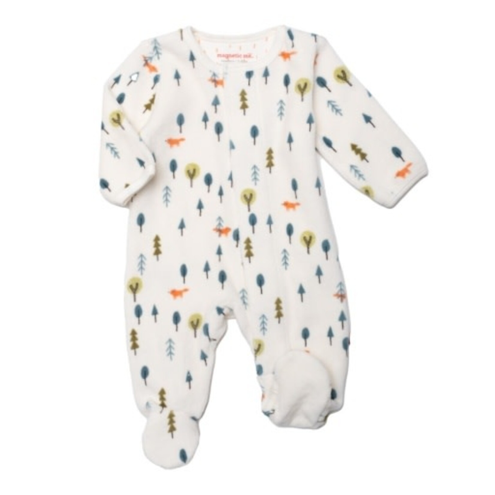 Magnetic  Me FOREST BABY VELOUR FOOTIE