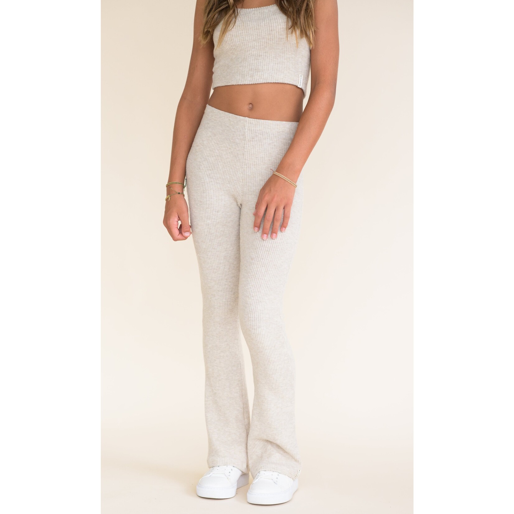 Kaveah Oatmeal Hacci Rib Bell Bottoms
