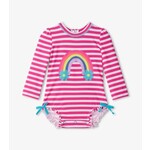 candy stripes baby rashguard swimsuit
