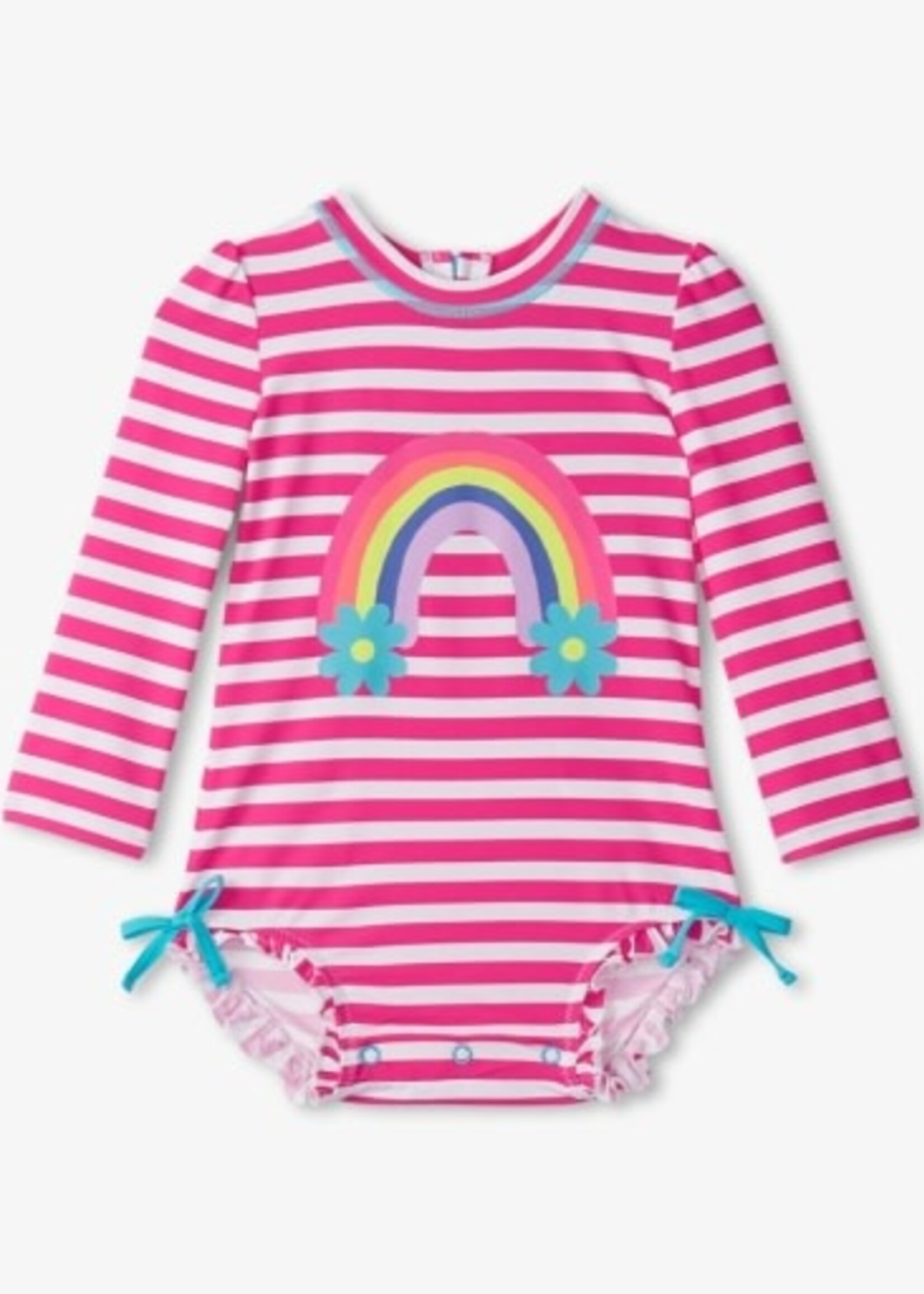 candy stripes baby rashguard swimsuit