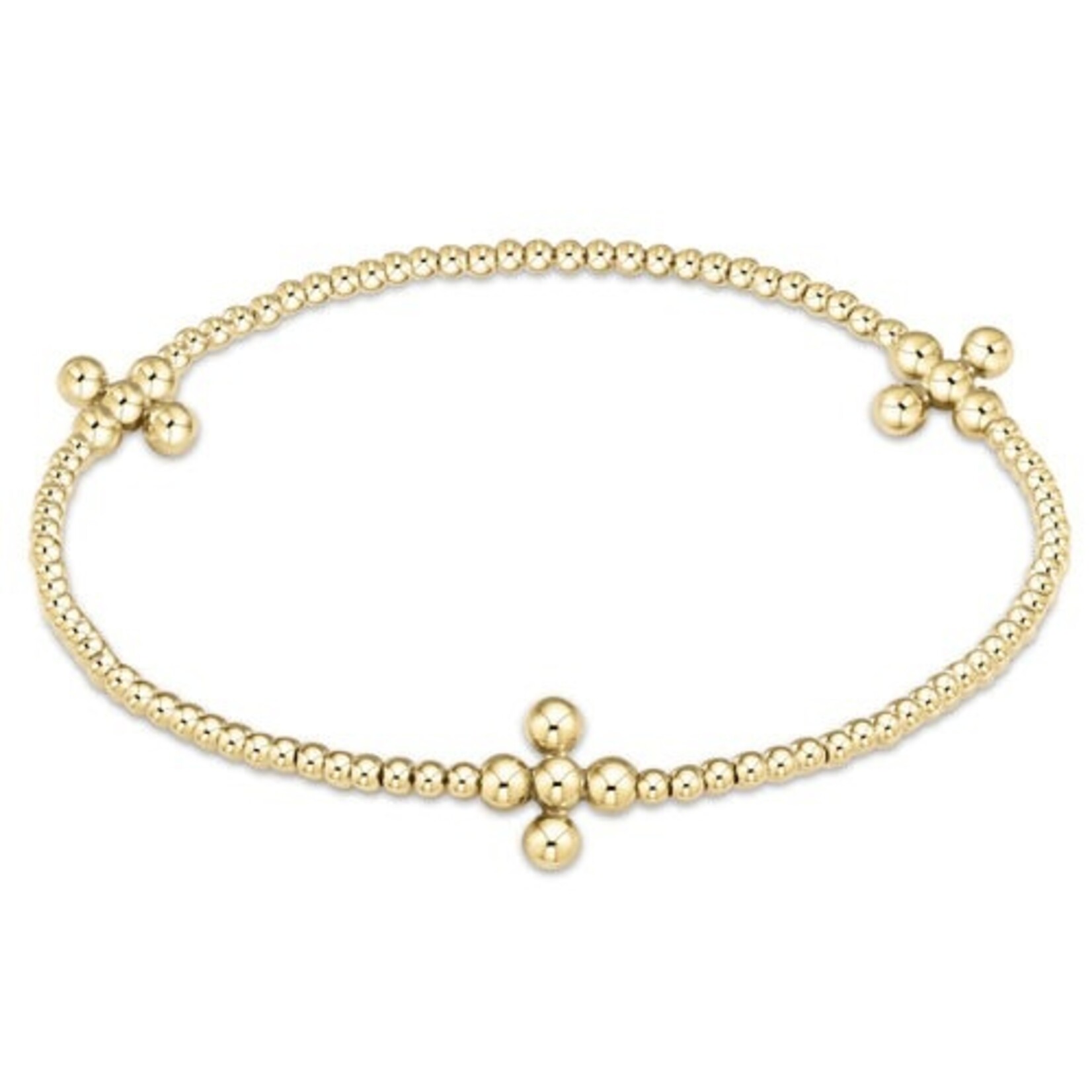 ENewton Gold Beaded Cross Bracelet