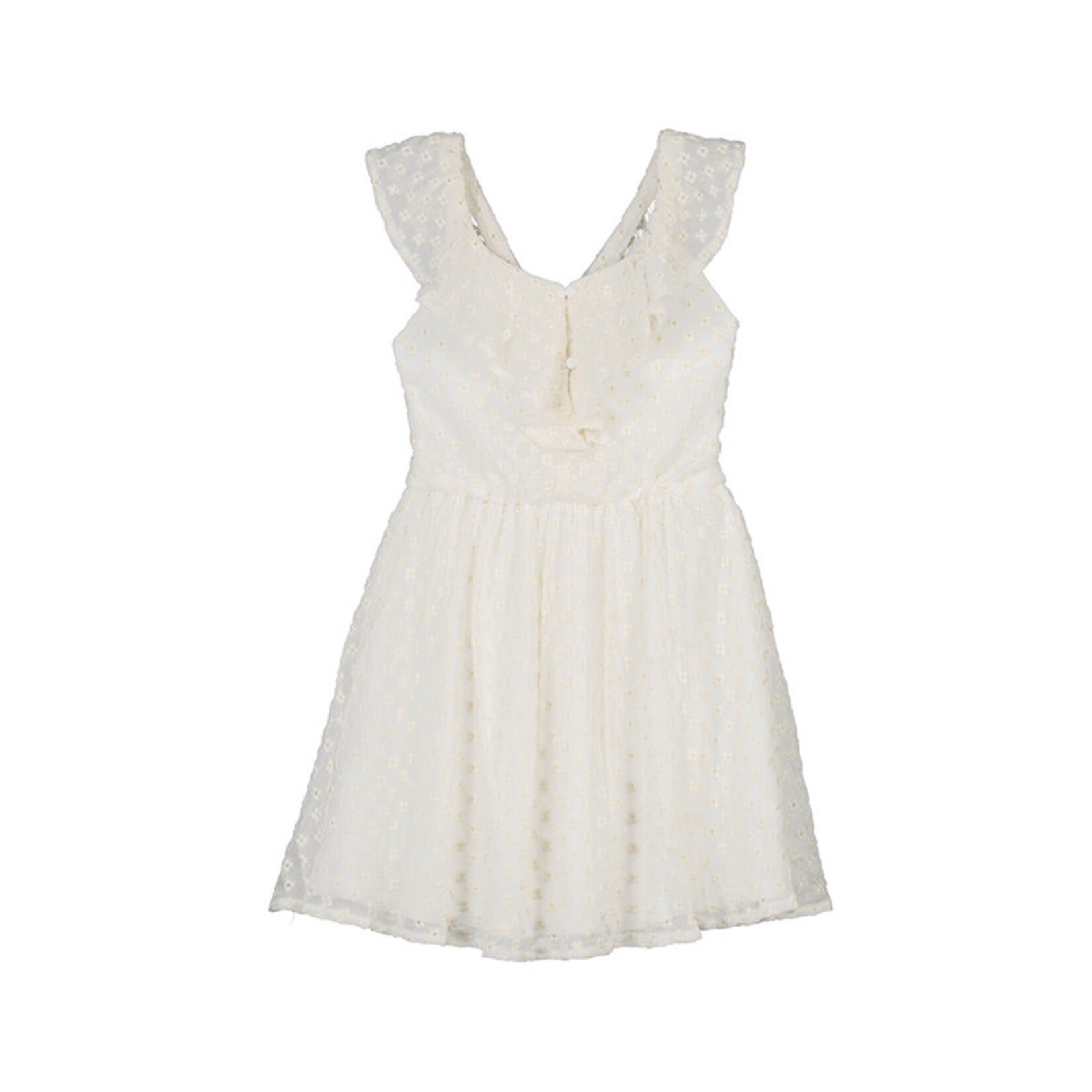 Mayoral Embroidered Button Dress