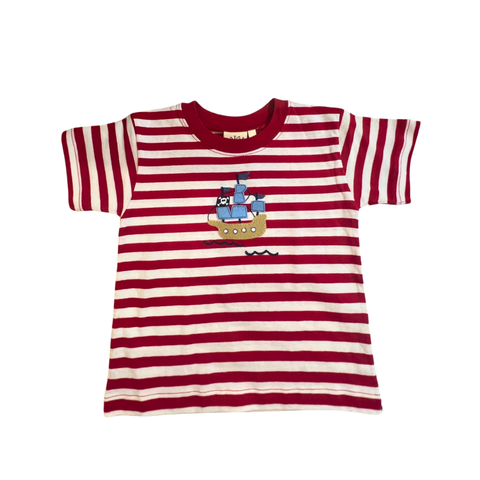 Luigi Kids Red Stripe Pirate Ship Shirt