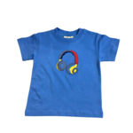 Luigi Kids Blue Headphone Shirt