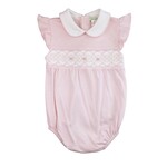 Baby Threads Pink Bows Smocked Bubble