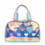 OMG Accessories Heart LT Blue Duffle Bag