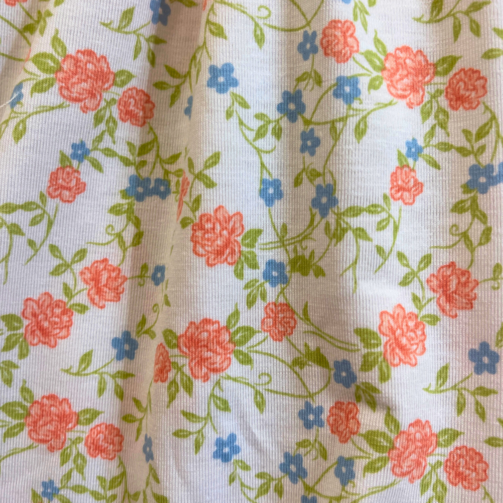 Sage & Lilly Peach Floral Smocked Tie Shoulder Dress