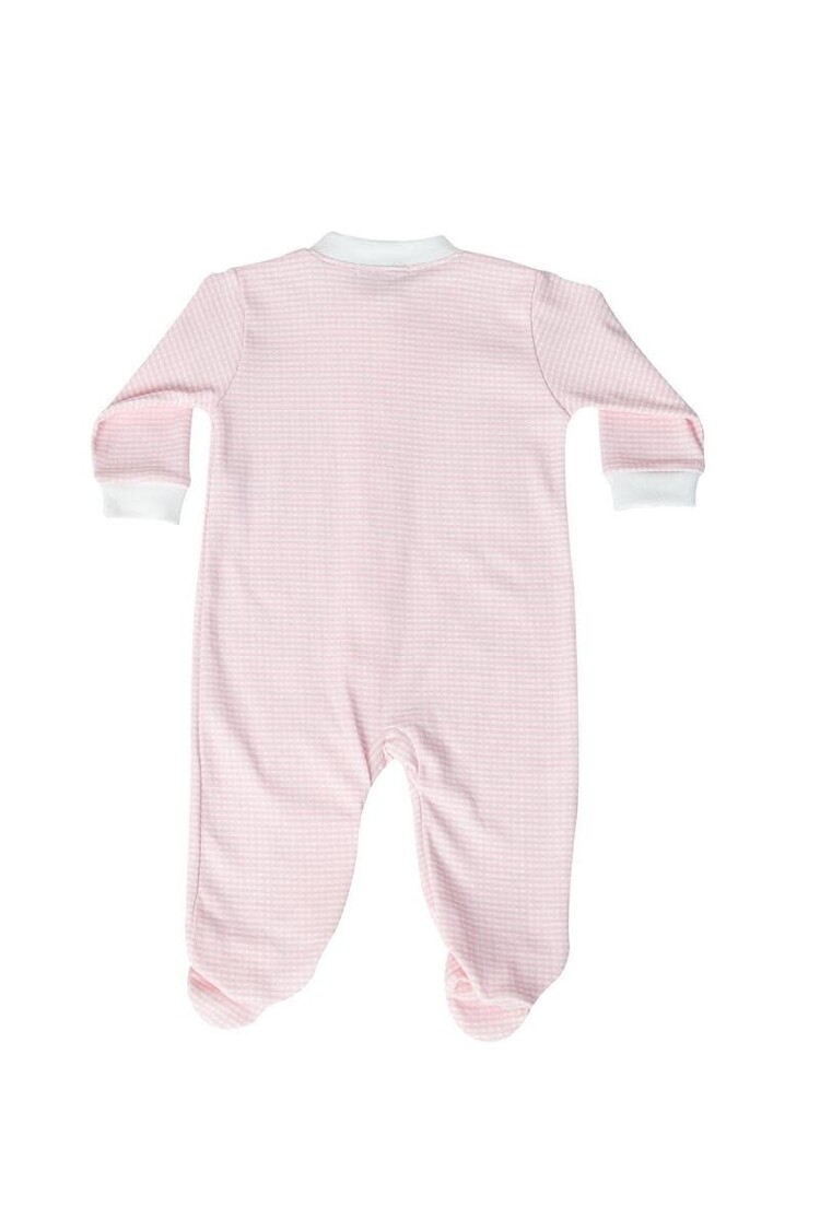 Nella Pima Nella Pima Pink Gingham Zipper Footie