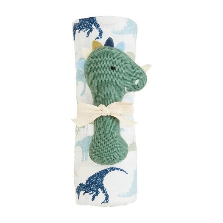 Mud Pie Swaddle Rattle Set