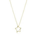 ENewton Gold Star Charm Necklace 14"
