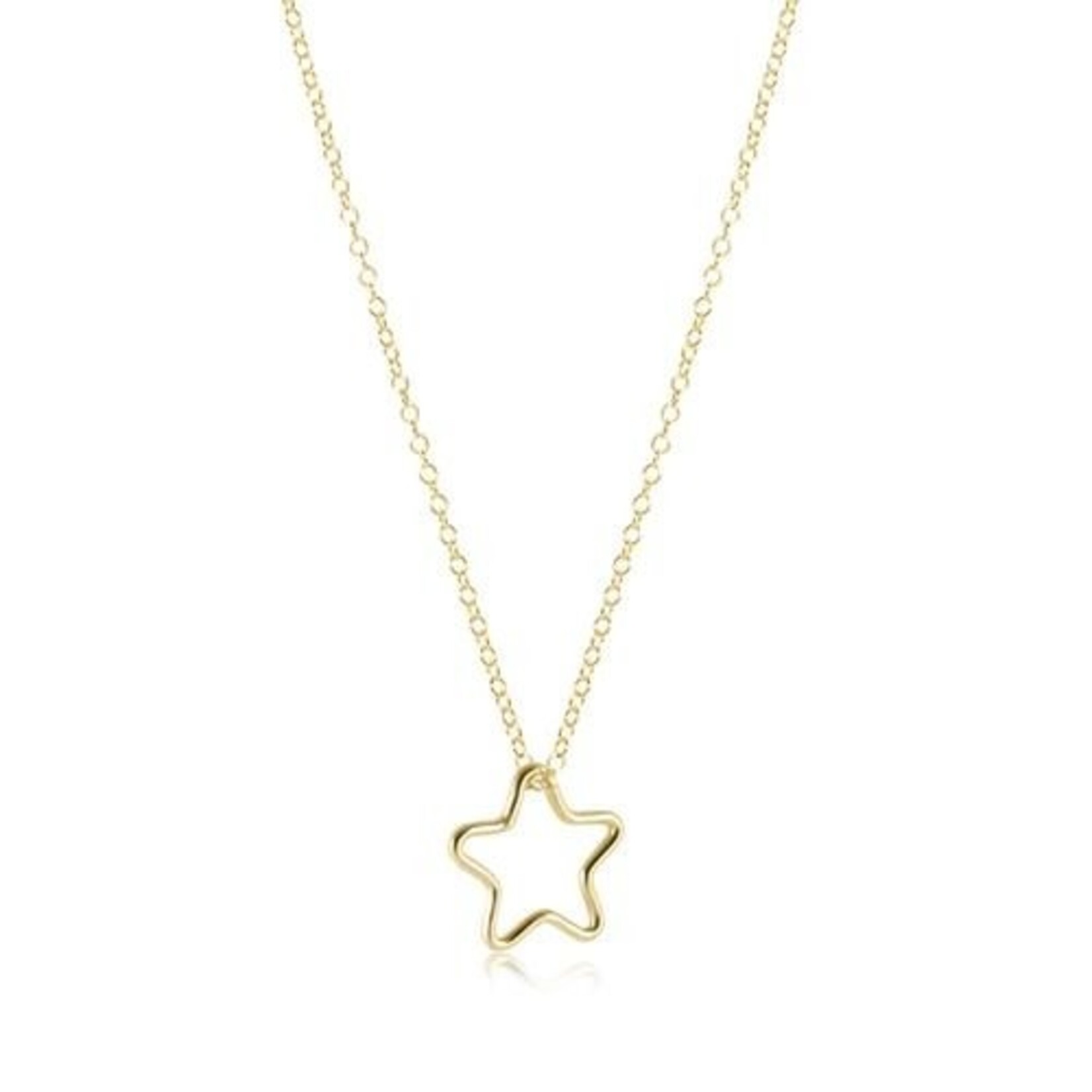 ENewton Gold Star Charm Necklace 14"