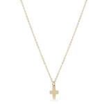 ENewton Gold Cross Charm Necklace 14"