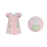 Claire & Charlie Pink Easter Eggs & Bunny Dress
