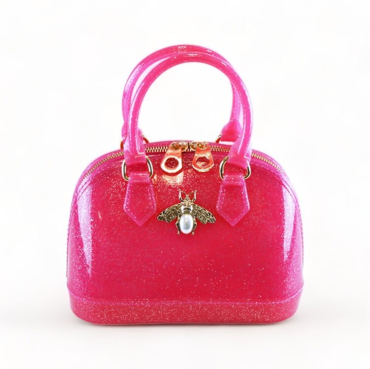 Doe A Dear Gillter Gold Bee Jelly Bowling Bag