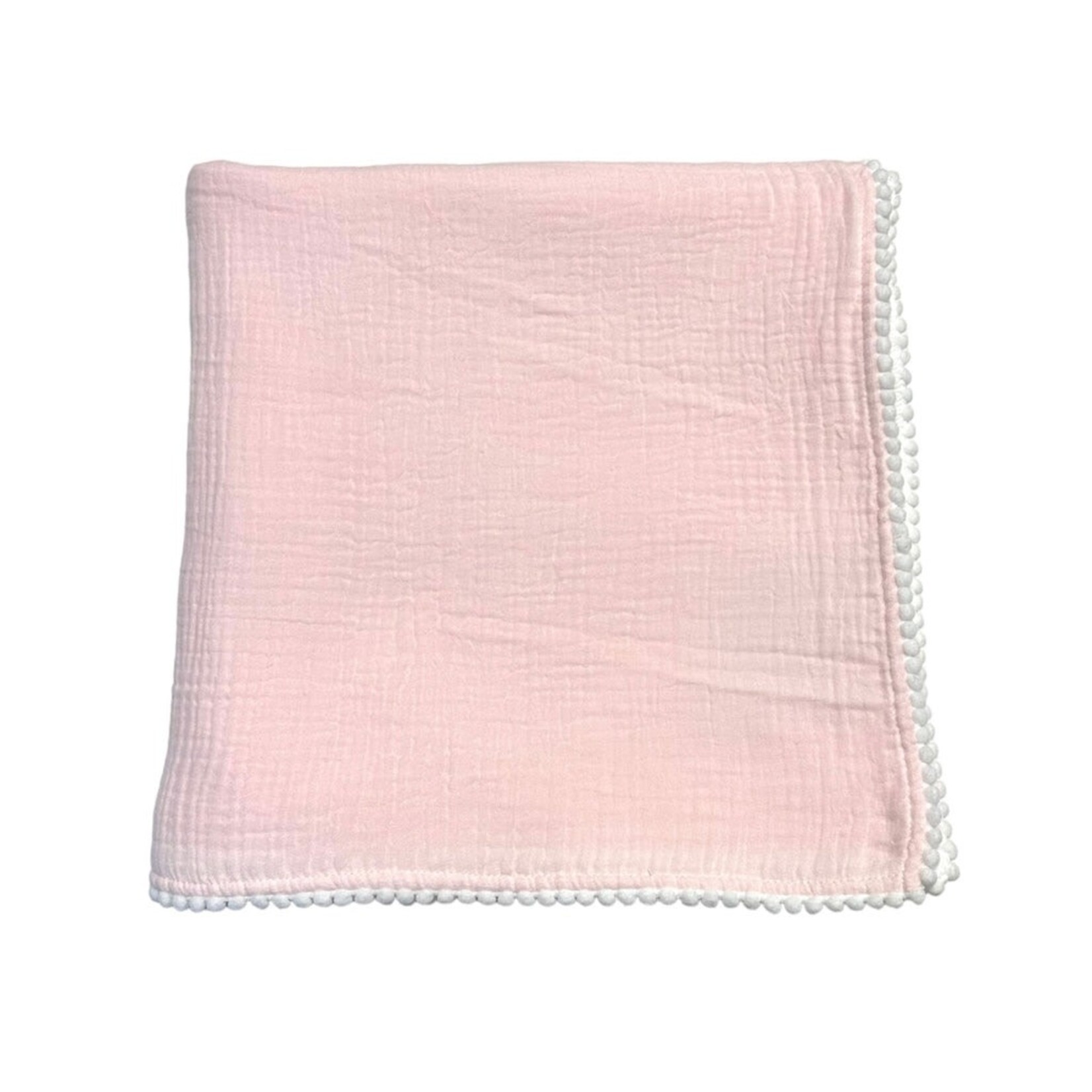 A Soft Idea ASI Swaddle Blanket w/Pom Pom Edge