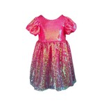 Lola and the Boys Bubble Gum Shimmer Sequin Dress