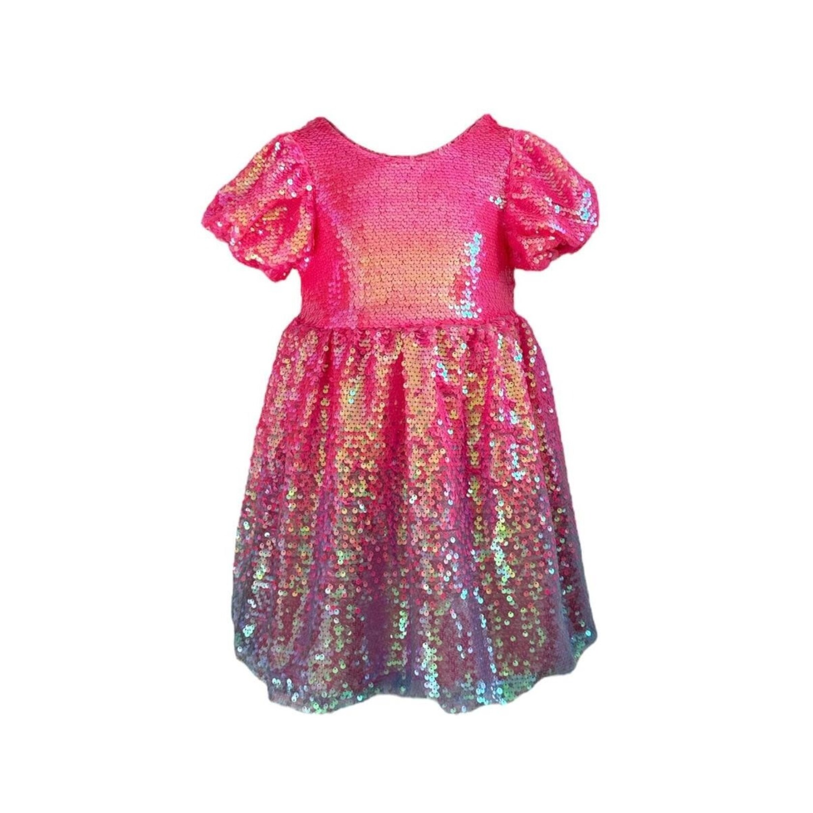 Lola and the Boys Bubble Gum Shimmer Sequin Dress