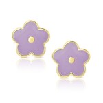 Lily Nily Purple Flower Earrings