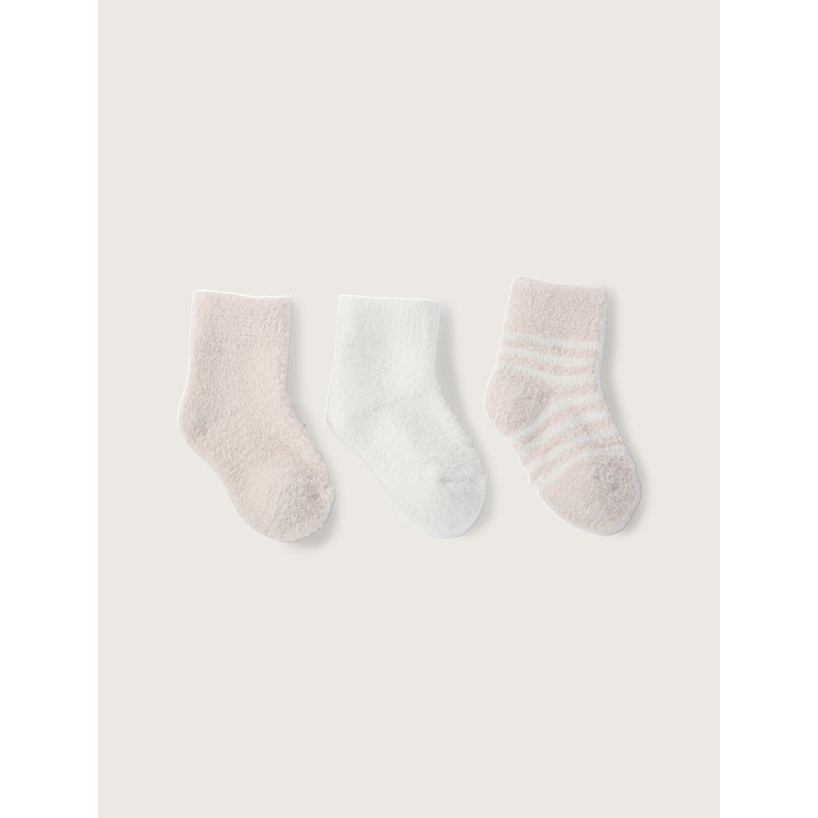 Barefoot Dreams CozyChic 3 Pack Infant Socks 0/6m