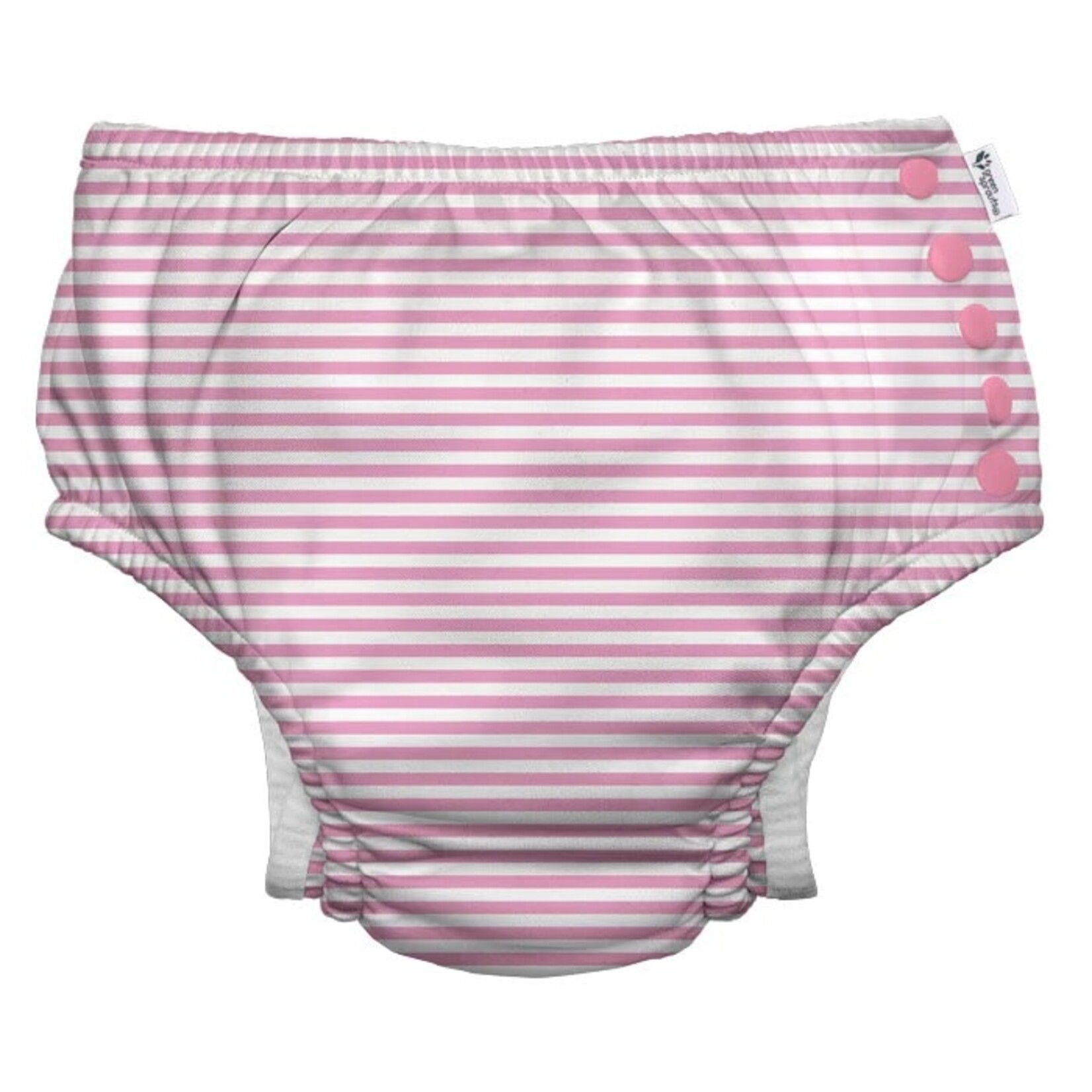 Green Sprouts Pink Str Snap Swim Diaper Cover