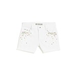 Tractr Confetti Studded White Shorts