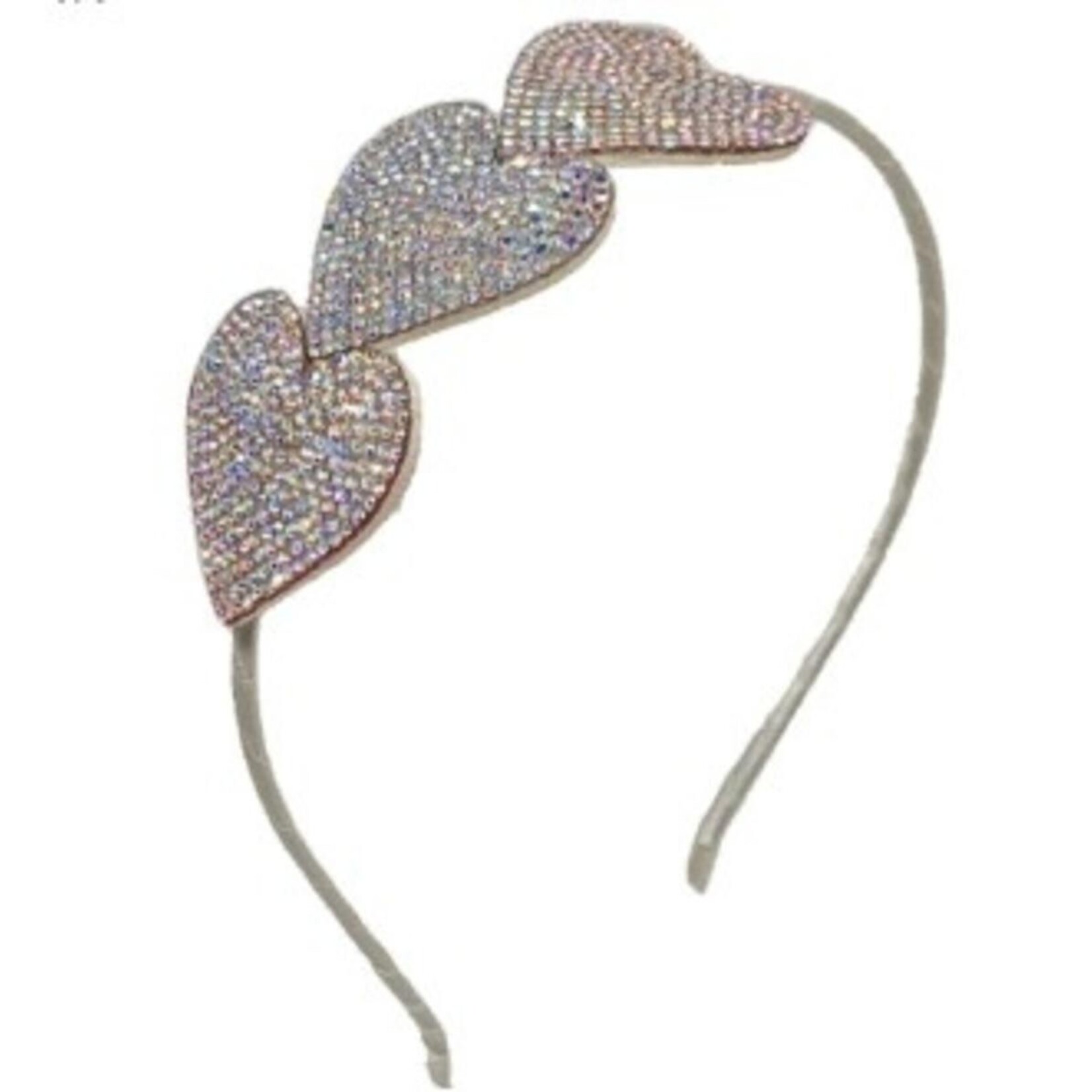 Bari Lynn Crystal 3 Heart Headband
